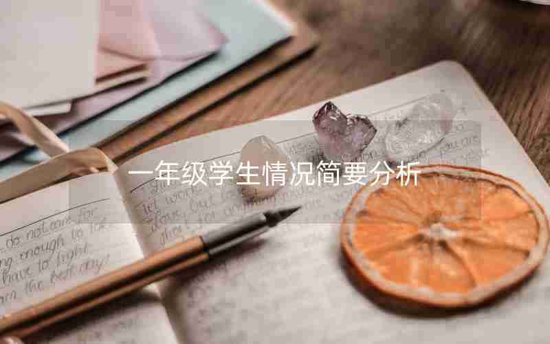 一年级学生情况简要分析