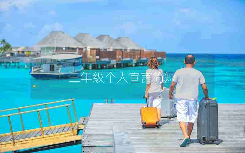 三年级个人宣言简短