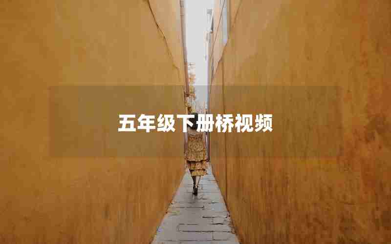五年级下册桥视频