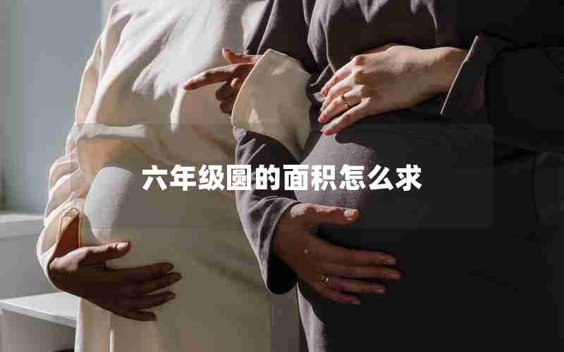 六年级圆的面积怎么求