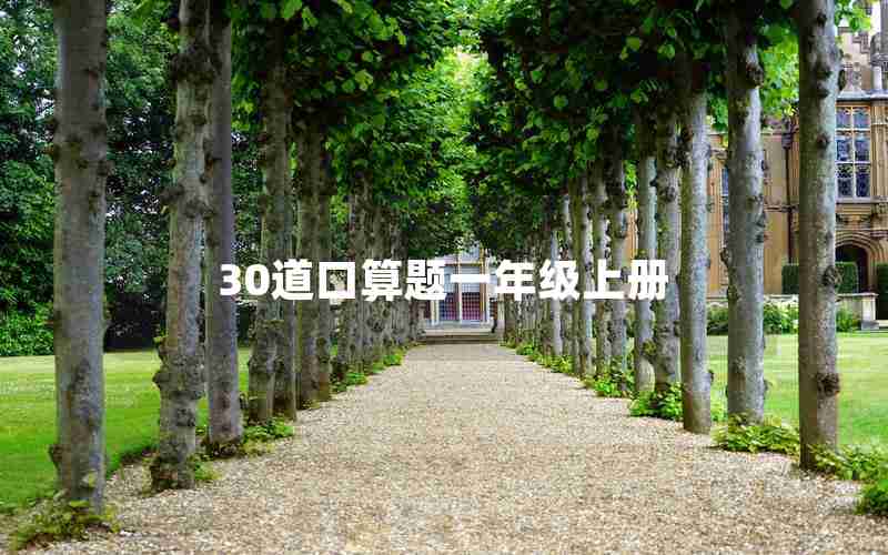 30道口算题一年级上册