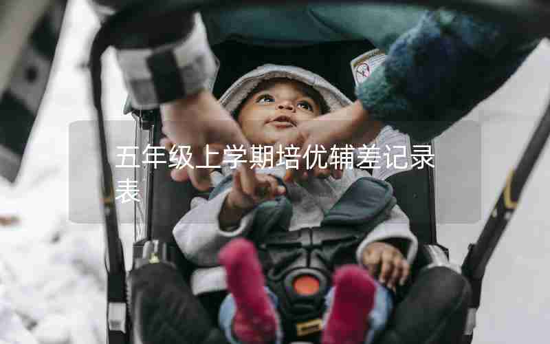 五年级上学期培优辅差记录表