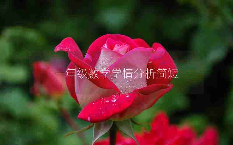 一年级数学学情分析简短