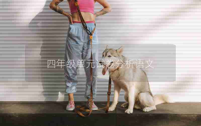 四年级单元试卷分析语文