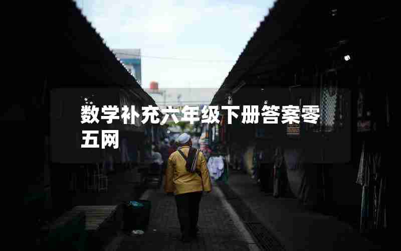 数学补充六年级下册答案零五网