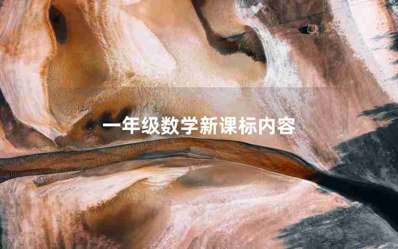 一年级数学新课标内容