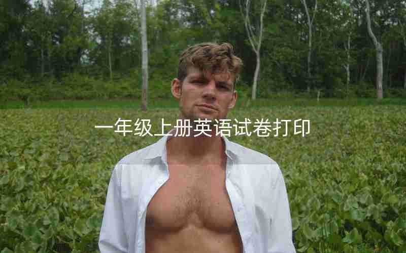一年级上册英语试卷打印