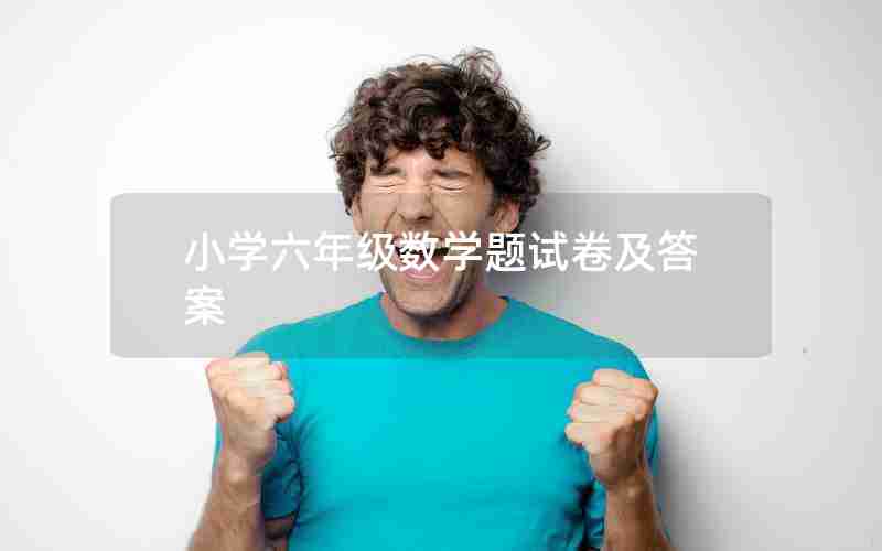 小学六年级数学题试卷及答案