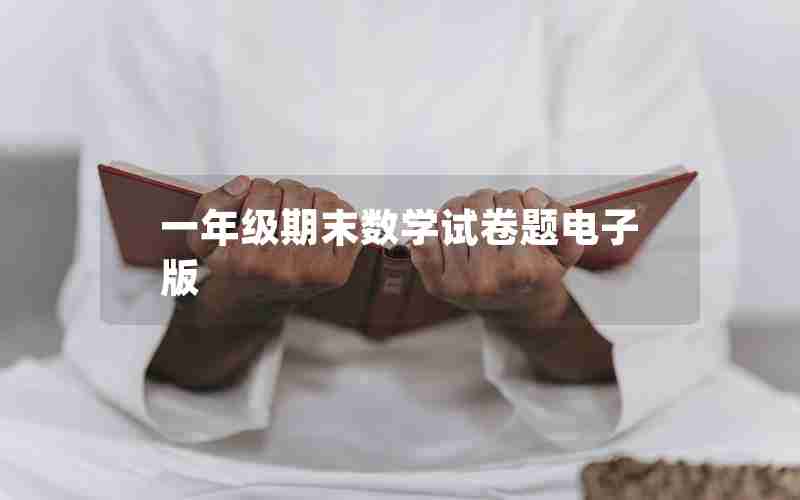 一年级期末数学试卷题电子版