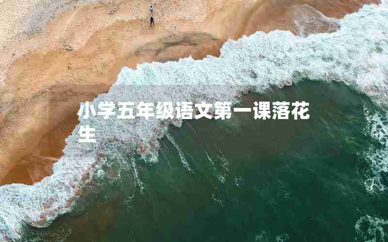 小学五年级语文第一课落花生