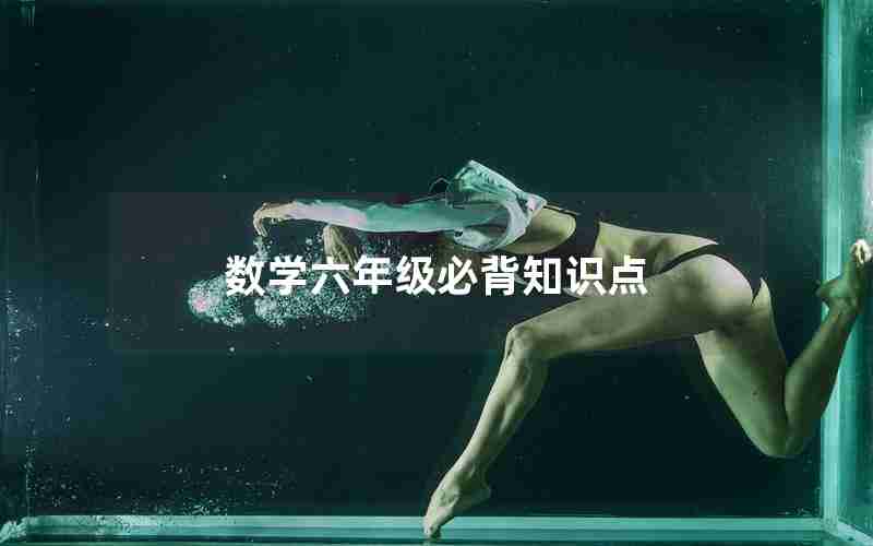 数学六年级必背知识点