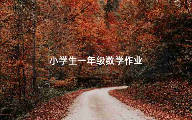 小学生一年级数学作业